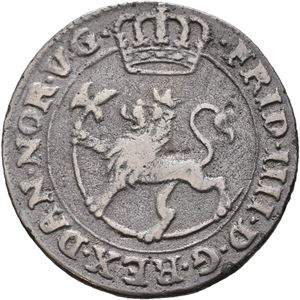 Norge, Frederik IV, 8 skilling 1727. S.2