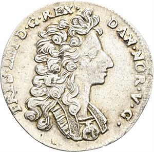 FREDERIK IV 1699-1730 1 mark 1716. S.5