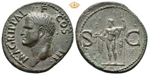 Agrippa. Died 12 BC. Æ as (11,75 g).