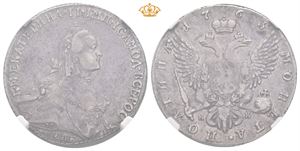 Catharina II, 1/2 rubel 1763. St. Petersburg