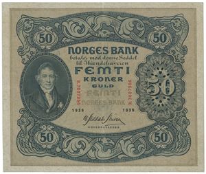 50 kroner 1939. B.7007356