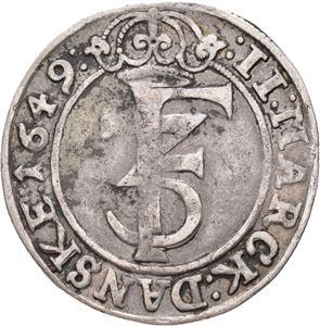 Frederik III, 2 mark 1649. S.30