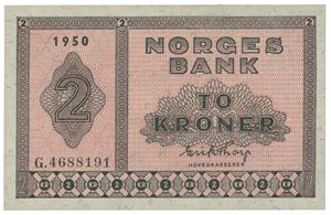 2 kroner 1950. G.4688191