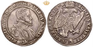 Bohemia. Rudolf II, reichstaler 1596. Kuttenberg