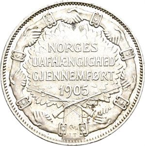 2 kroner 1907, med geværer