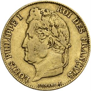 Ludvig Philip, 20 francs 1836 W