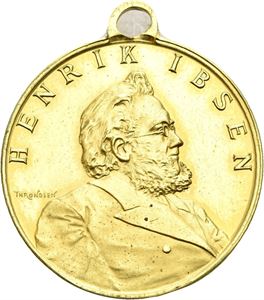 1903. Ibsen. Forgylt bronse