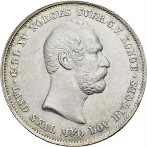 CARL XV 1859-1872. KONGSBERG. Speciedaler 1862