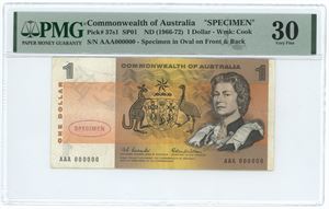 1 dollar ND (1966-1972) SPECIMEN