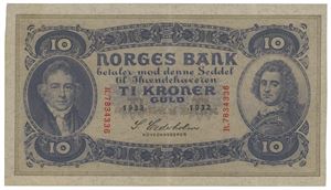 10 kroner 1932. R.7834336.