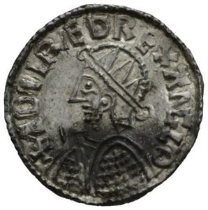 Aethelred II 978-1016, penny, helmet type (1,42 g). Buklet/creased. Ex. Oslo Mynthandel a/s nr.59 18/11-2007 nr.1316