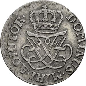 FREDERIK IV 1699-1730. KONGSBERG. 8 skilling 1727. S.1