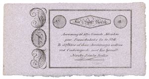Alby gård, 1/2 speciedaler blankett/remainder. (1823/24)