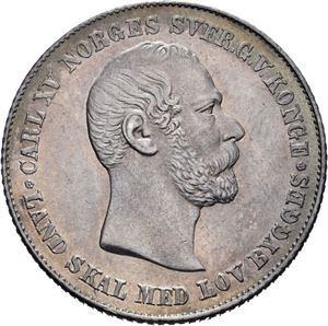 CARL XV 1859-1872. 1/2 speciedaler 1862