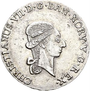 CHRISTIAN VII 1766-1808 1/3 speciedaler 1796. S.7