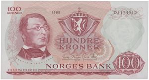 100 kroner 1965. D1174013.