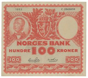 100 kroner 1953. C3948690