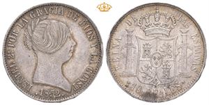 Isabella II, 10 reales 1852. Sevilla