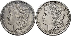 Morgan Dollar 1887 og 1889