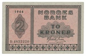 2 kroner 1944. D4832220