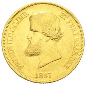Pedro II, 10 000 reis 1867.