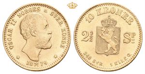 10 kroner/2 1/2 species 1874