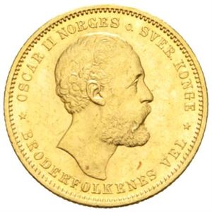 Oscar II, 20 kroner 1879.