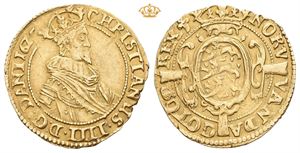 Rhinsk gylden 1625. København. (3,20 g). Filespor i randen/traces of filing on the edge. S.1