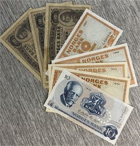 Samling med 10 kronere