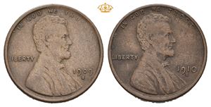 1 cent 1909 S og 1910 S