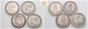 Lot 4 stk. 2 kroner 1897, 1898, 1900 og 1902