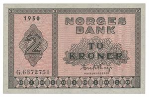 2 kroner 1950. G6372751