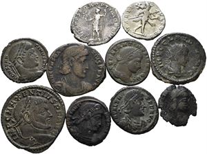 Lott 10 stk romerske mynter