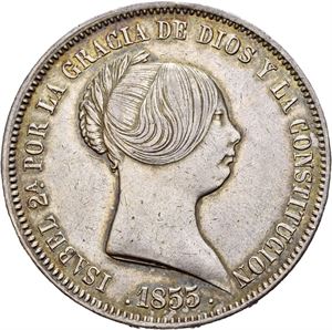 Isabella II, 20 reales 1855. Madrid