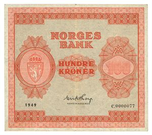 100 kroner 1949. C0000077