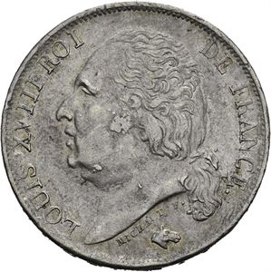 Ludvig XVIII, 1 franc 1817 K