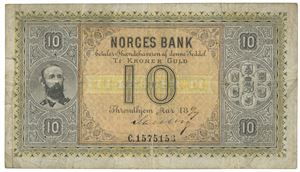 10 kroner 1897. C.1575153. Signert Soelberg