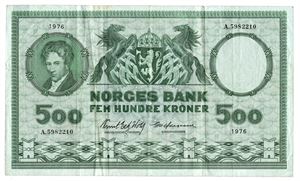 500 kroner 1976. A5982210.