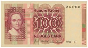 100 kroner 1985. 5107273300