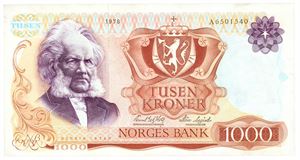 1000 kroner 1978. A6501540.