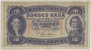 10 kroner 1925. L.6957438.