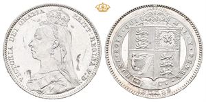 Victoria, shilling 1889. Små flekker/minor spots