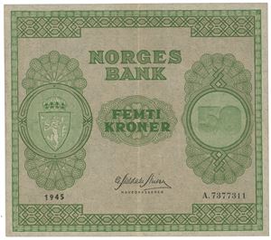 50 kroner 1945 A 7377311.