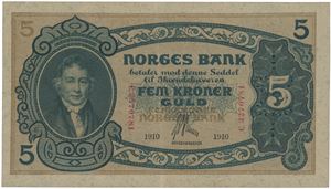 5 kroner 1910. C.3270781.