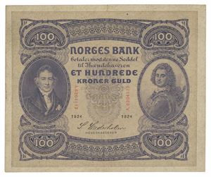 100 kroner 1924. A.6204113