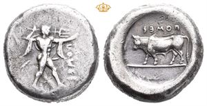 LUCANIA, Poseidonia. Circa 445-420 BC. AR stater (8,00 g)