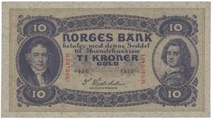 10 kroner 1925. M.0870461.