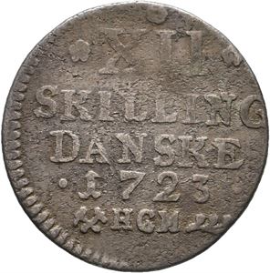 Norge, Frederik IV, 12 skilling 1723