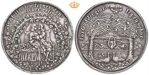 Frederik III. Bryllupsmedalje 1668. Hercules. Sølv