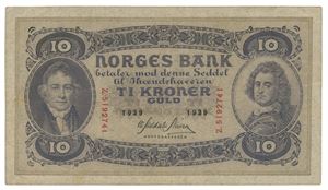 10 kroner 1939. Z5192741